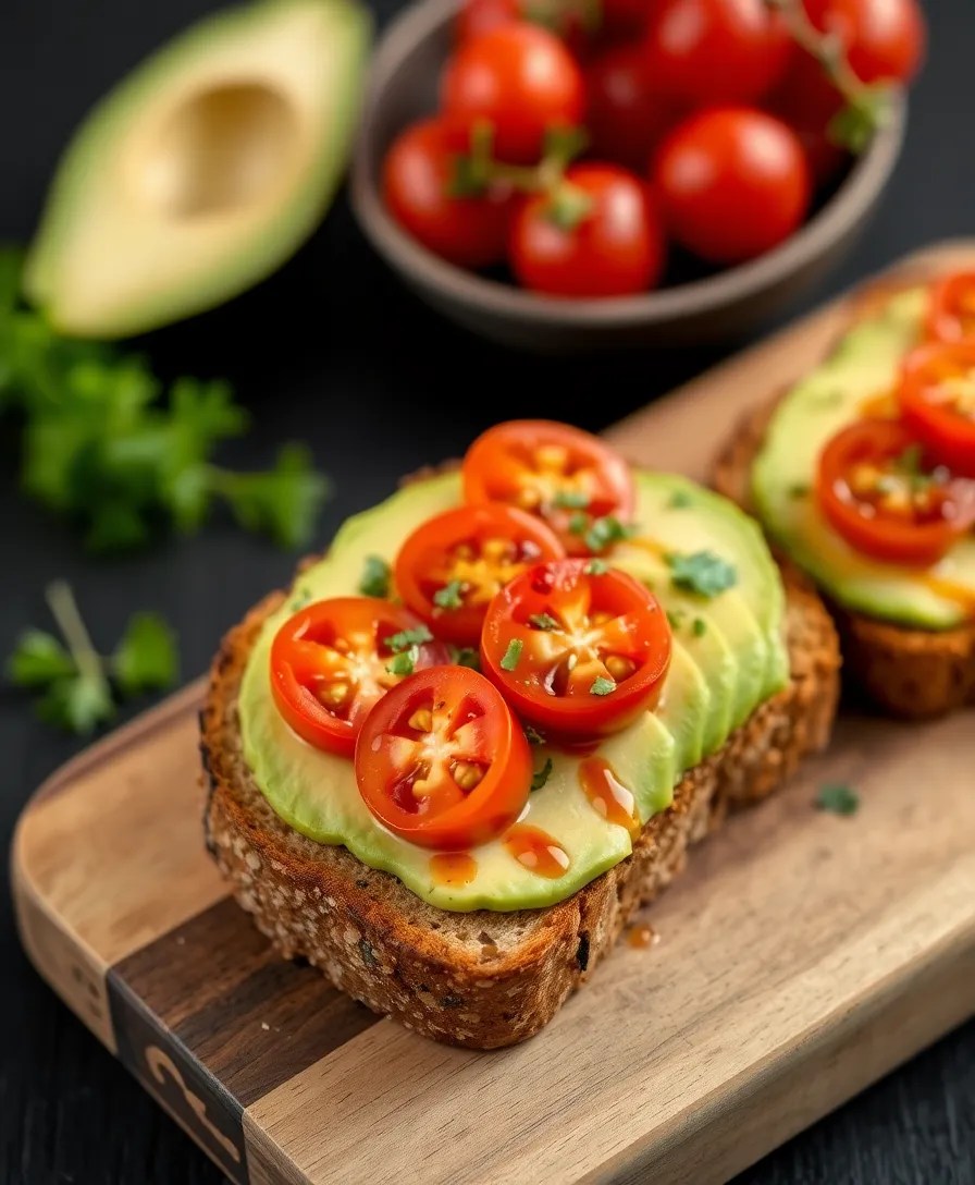 15 Healthy Snacks That Are So Tasty, You Won't Believe They're Guilt-Free! - 1. Avocado Toast with Cherry Tomatoes