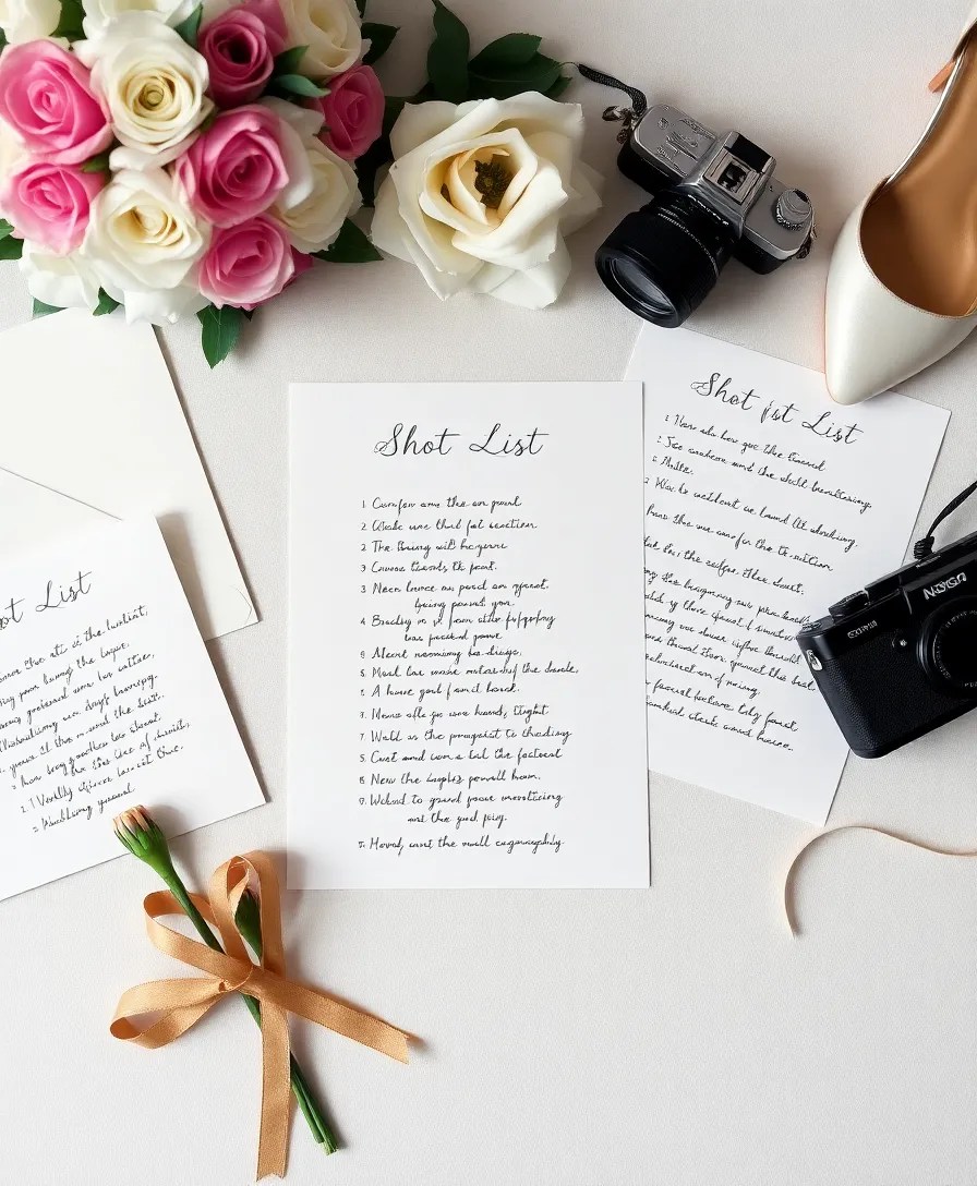 18 Creative Wedding Photography Tips to Capture Every Perfect Moment (Don’t Miss #7!) - 5. Create a Shot List