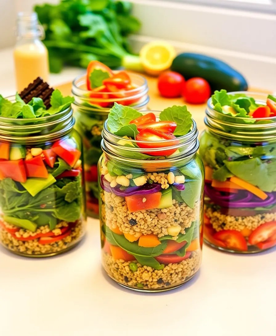 20 Meal Prep Ideas That Will Revolutionize Your Week (Say Goodbye to Last-Minute Cooking!) - 4. Mason Jar Salads