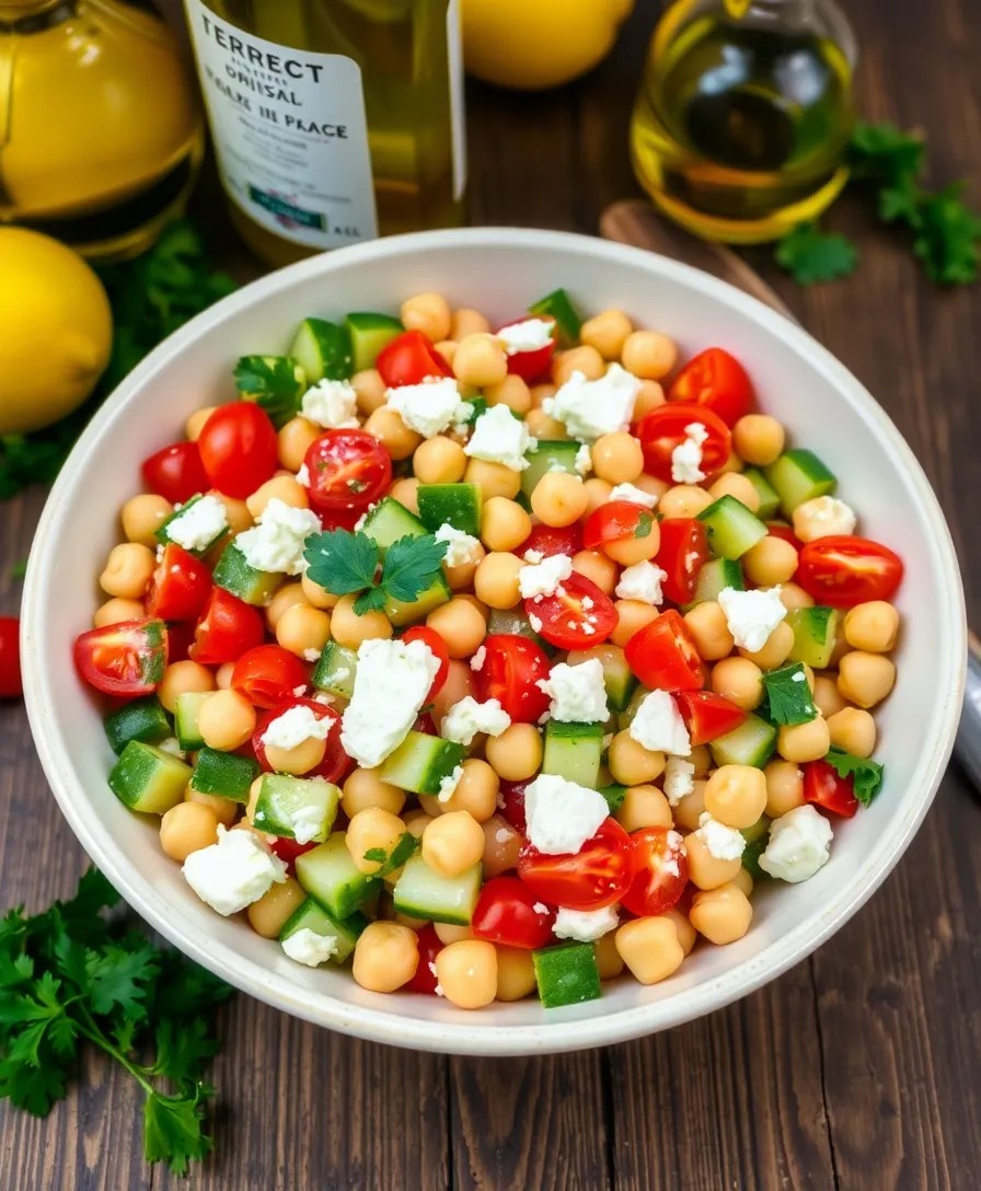 20 Quick and Easy Healthy Meals That'll Transform Your Dinner Routine (You Won't Believe #12!) - 9. Chickpea Salad with Cucumber and Feta